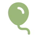 Grünes Ballon-Symbol für die Ballonatmung