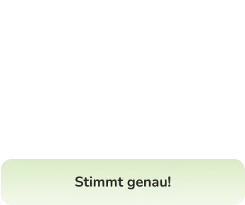 Stimmt genau-Rückmeldung unter den Antwortkarten
